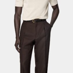 Sand Buttonless Polo in Californian Cotton…