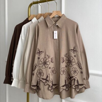 New arrivals ✨__Nichole Top Shirt Embroidery 🥰__Motifnya Cakep 😍__#ootd _#inspo _#styleinspiration _#fashion _#embroidery _#outfitoftheday _#linenshirt